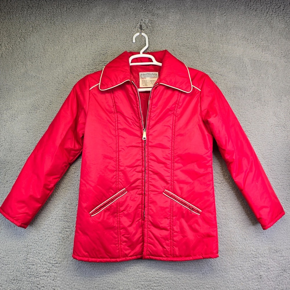 1970’s Classic Bright Red Ski Jacket with Contrast Piping - Women's